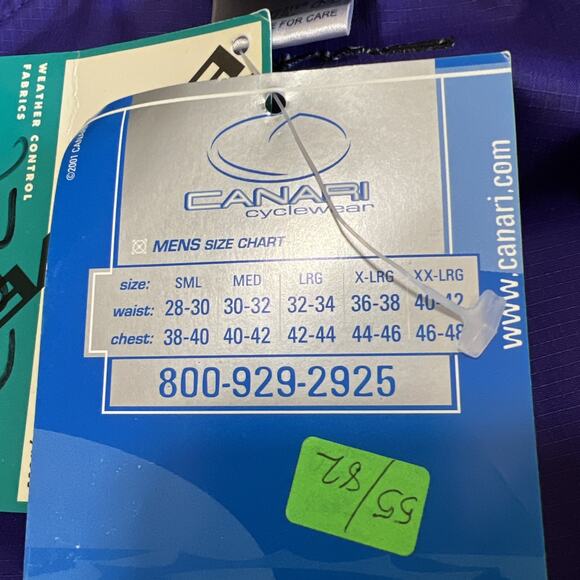 Canari Jacket Men Medium Purple Biovent Full Zip Windbreaker Water Resistant NEW - Picture 11 of 16